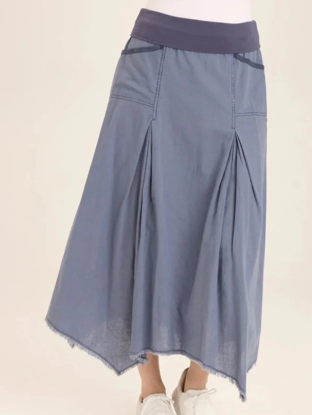 XCVI Wearables Triste Linen Bohemian Sharkbite Maxi Skirt NWT Size S